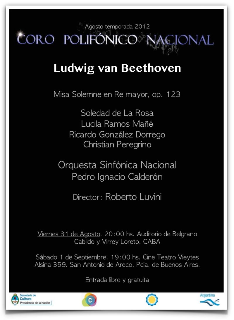 Belgrano-Beethoven Misa Solemnis